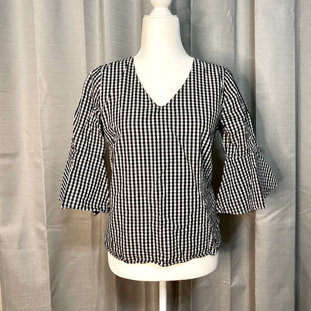 Small plaid blouse